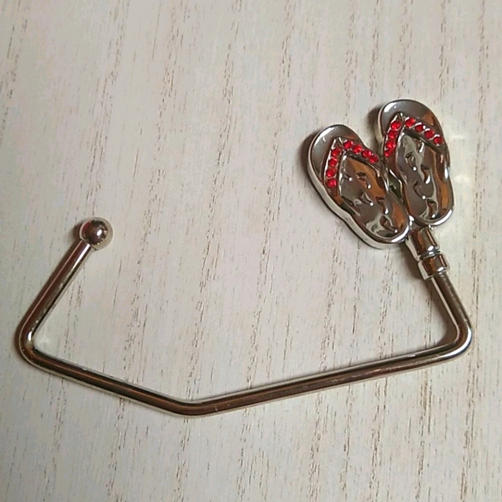 😻 3 For $15 Bling Flip Flop Purse Hook/Hanger